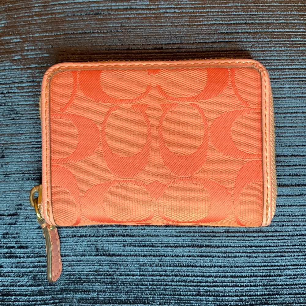 Coach Pink Zip Wallet